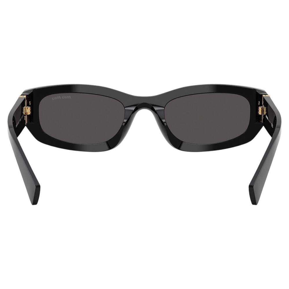 New MIU MIU Sunglasses Black Gold Square Rectangular Miu Miu Women - Picture 4 of 6
